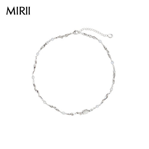 MIRII秘日纯银月光石项链锁骨链