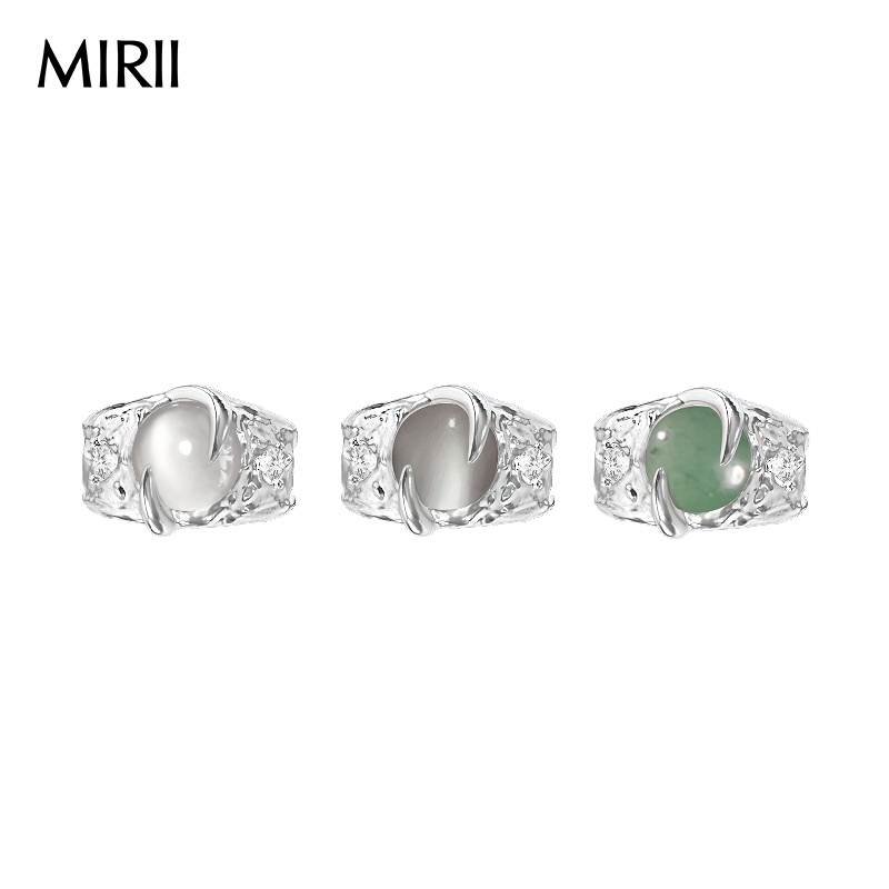 MIRII秘日月光石925纯银情侣