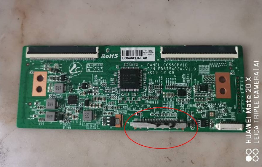 逻辑板CC550PV1D PD6754C2A-V1.0白条LC546PU4L.4K 核对接口2分区