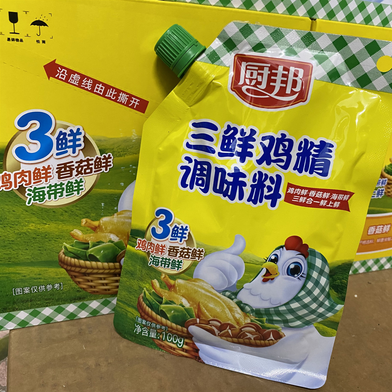 厨邦三鲜鸡精100g*15袋整箱调料