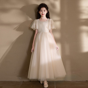 少儿主持人小提琴演奏礼服女大童生日公主裙小女孩超仙气质蓬蓬裙