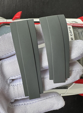 龍腾钟表配件 代用劳力士游艇迪通拿系列原版深灰色氟橡胶表带