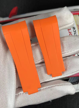 龍腾钟表配件 代用劳力士水鬼迪通拿游艇系列RB款弯头氟橡胶表带