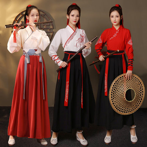 古装打鼓武侠风汉服女中国风侠客