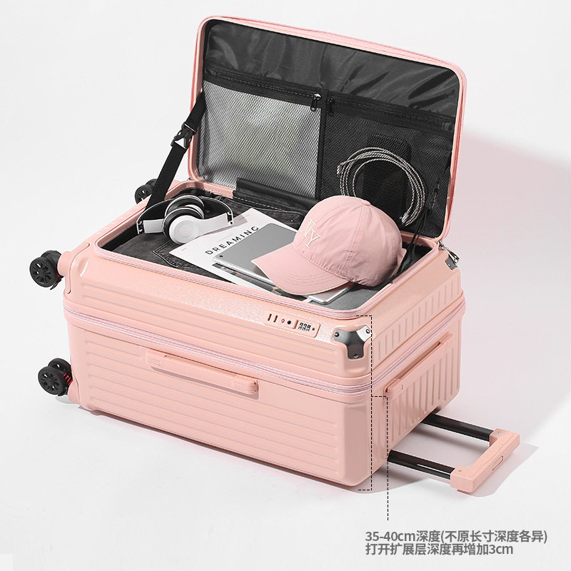 R家代工侧开行李箱明星同款扩展加厚五轮拉杆箱学生旅行箱密码箱