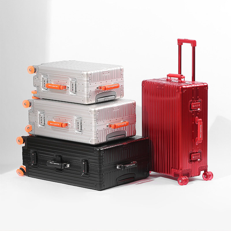 全铝镁合金行李箱20可坐人登机密码旅行箱大容量28寸静音轮拉杆箱