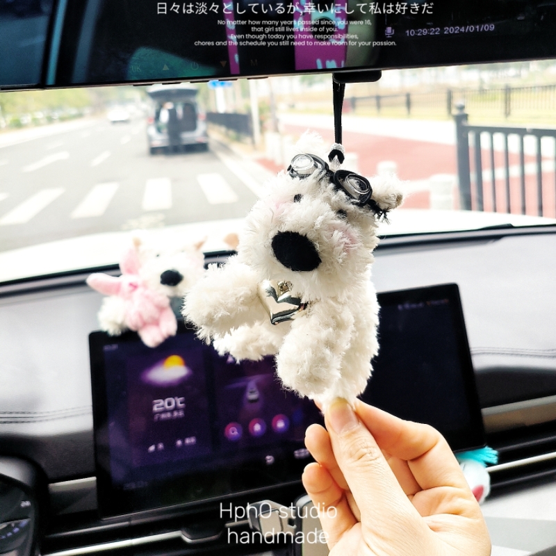 两用款西高地汽车怀挡装饰摆件女