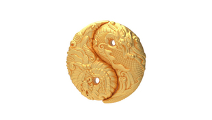 新款龙凤呈祥吊坠模具黄金石膏模具居家打金模具金银倒模diy制作