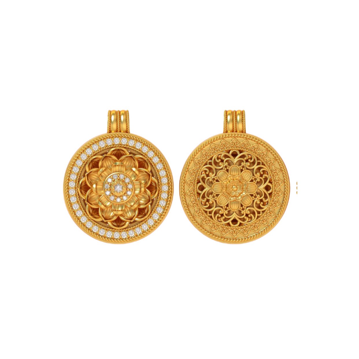 新款玫瑰花窗八宝罗盘吊坠黄金石膏模具打金工具diy制作打金模具