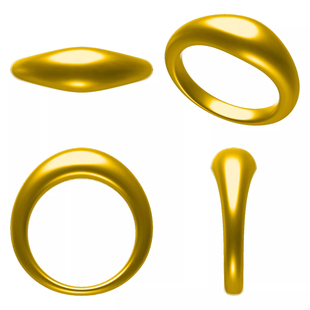 新款面包泥鳅背戒指黄金石膏模具素圈戒指DIY居家打金模具