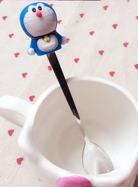 HelloKitty勺子日韩可爱卡通304不锈钢勺子 环保精美卡通头搅拌勺
