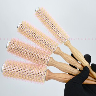 韩国大珠珠同款滚梳铝管鬃毛耐高温卷发梳内扣大波浪造刘海型梳