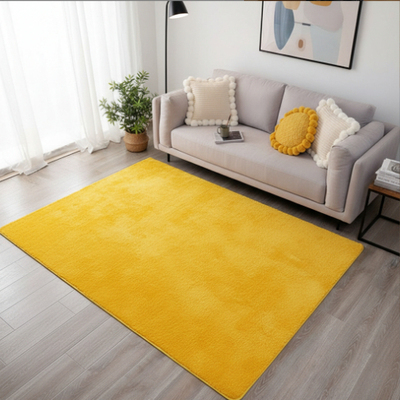 简约现代黄色长方形家用脚垫