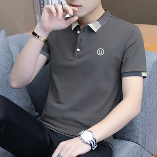 纯棉保罗有领男士短袖t恤夏季潮流翻领衬衫领POLO衫半袖男上衣服