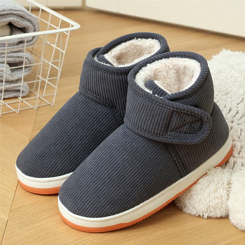 冬季加绒加厚男女款高包跟棉鞋