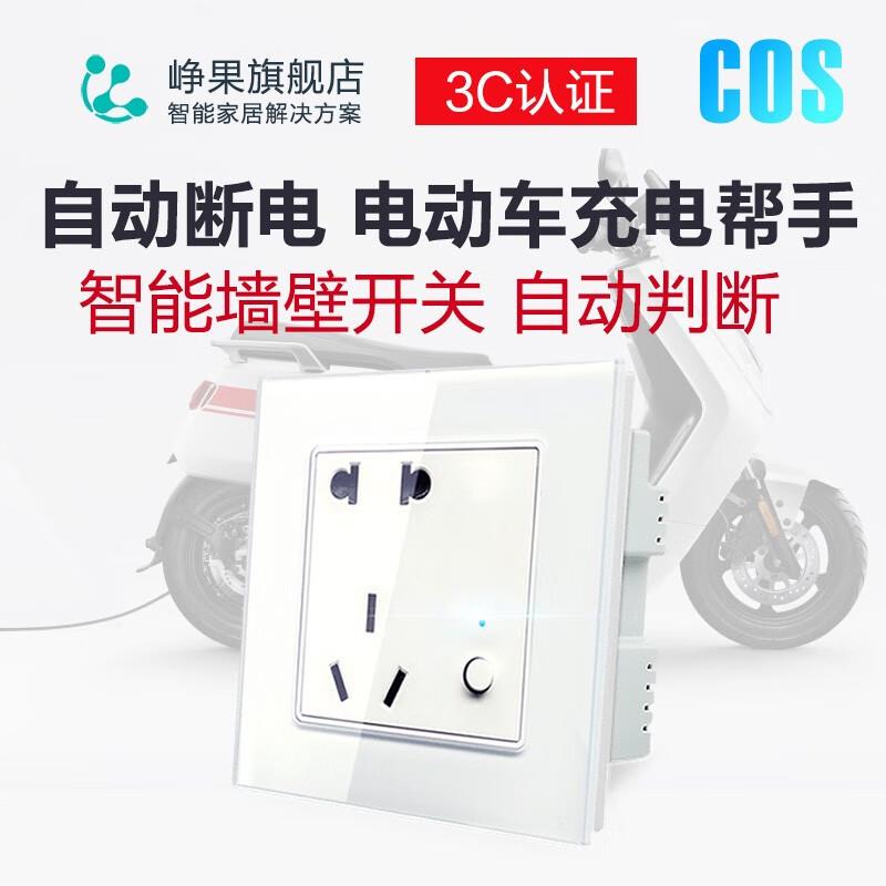 峥果 智能定时器插座86型自动断电防过充保护电动电瓶车充电开关C