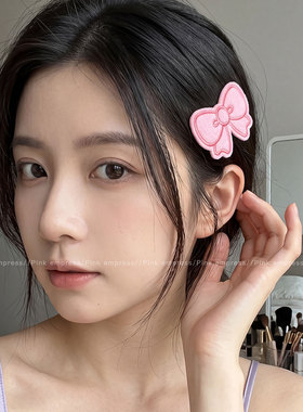 蝴蝶结魔术贴女2026新款刘海贴碎发整理神器少女感前额无痕头发贴