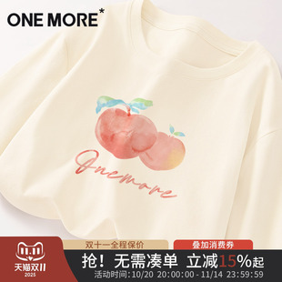 半袖 one 夏季 t恤女2025年新款 抗菌宽松女士上衣Y more文墨正肩短袖
