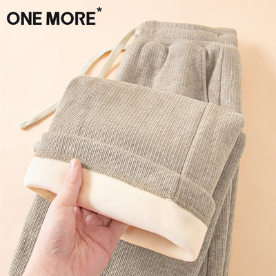 onemore加绒裤子女秋冬2025新款