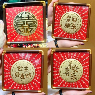 黄金大饼足金999公主请发财金饼金片暴富摆件送家人朋友生日礼物