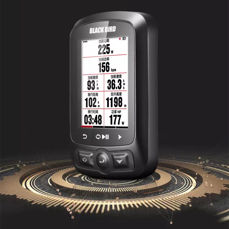 黑鸟三代gps码表bb570多星定位wifi彩屏通知导入路书导航位置追踪