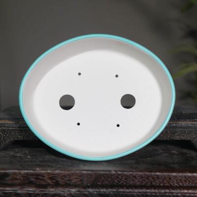 Purple Sand Flower Pot Ceramic Oval Bonsai Pot Looking for T