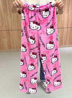 Cute Sanrio Cartoon Pajamas Anime Hello Kitty Pants Multicol