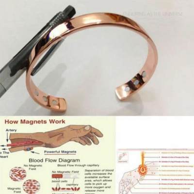New Pure Copper Magnetic Bracelet Arthritis Therapy Energy B