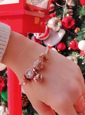 Classic 925 Sterling Silver Sparkling Rose Gold Ocean Heart