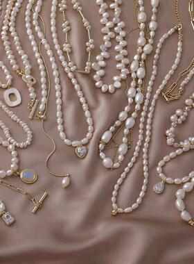 Vintage Freshwater Pearl Necklace French Baroque Irregular D