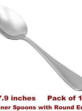 Dinner Spoons with Round Edge Large Tablespoons Serving