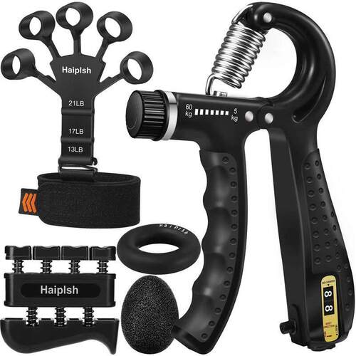 5-Pack Grip Trainer Kit: Finger/Hand Exercisers, Hand Grippe