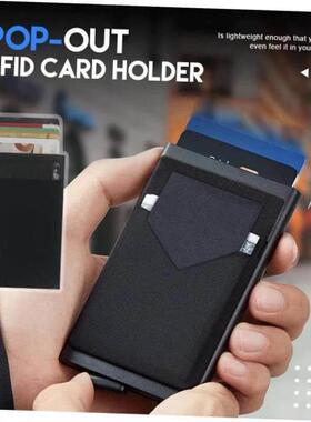 Rfid Smart Wallet Card Holder Metal Thin Slim Men Women Wall