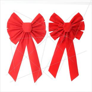 Christmas red flannelette Christmas bow decoration蝴蝶结