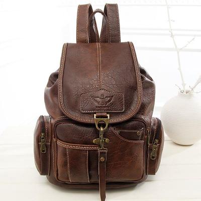 Women Backpack High Quality Leather School Girl Shoulder Bag