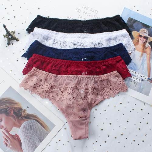 Lace Thong Women Panties Sexy Transparent Underwear Lingere
