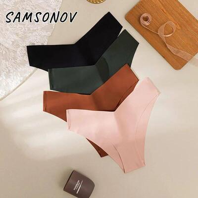 Women's Sexy Silk Panties Bikinis Seamless Female Underw