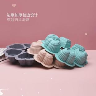 1Pc 6 Grid Heart Silicone Cake Pan Strawberry Shortcake