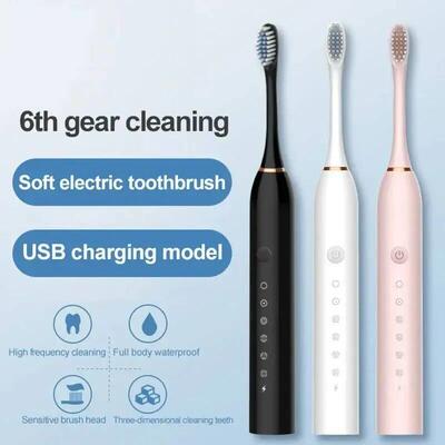 Electric Ultrasonic Toothbrush Six Speed Mode Home Soft Hair