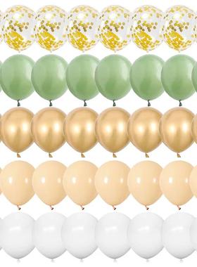 40pcs 12inch Rose Gold Confetti Latex Balloons Happy Birthda
