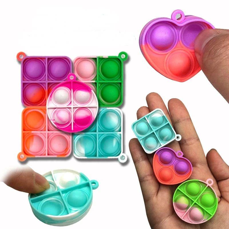 20Pcs Mini Pop Keychain Toddler Sensory Fidget Toys Bulk for