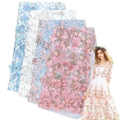 3D Embroidery Lace Butterfly Embroidery Fabric DIY