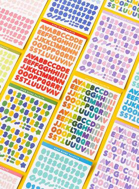 2 Sheets Self Adhesive Alphabet Letters Numbers Stickers kid