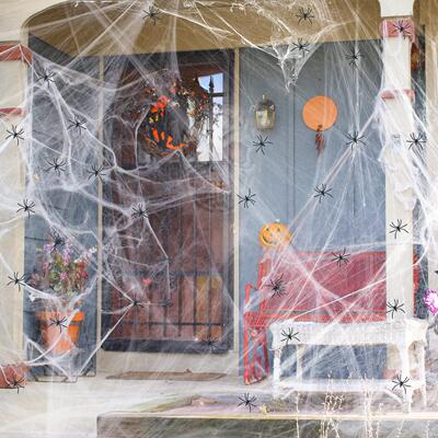 Halloween spider cotton decoration props spider webs 蜘蛛网
