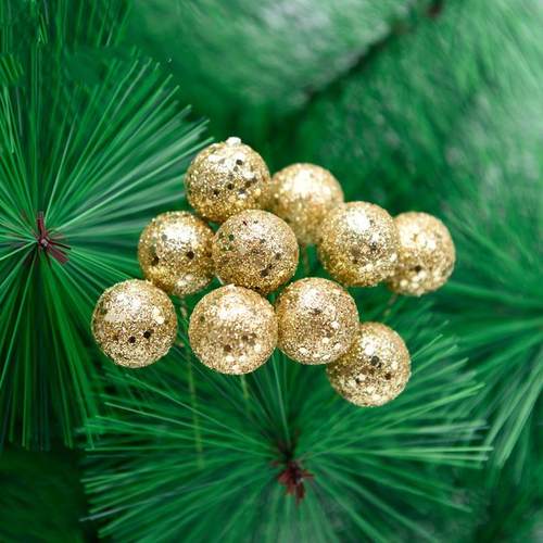 Christmas Tree decoration fruit 15 head gold cherry berries