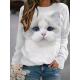 Dog Cat Hoodie Fashion Lovely Sweatshirts Women Hoodies Prin