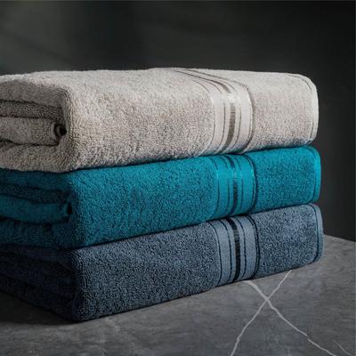 100% Cotton Bath Towel Set Absorbent Adult Bath Towels Solid