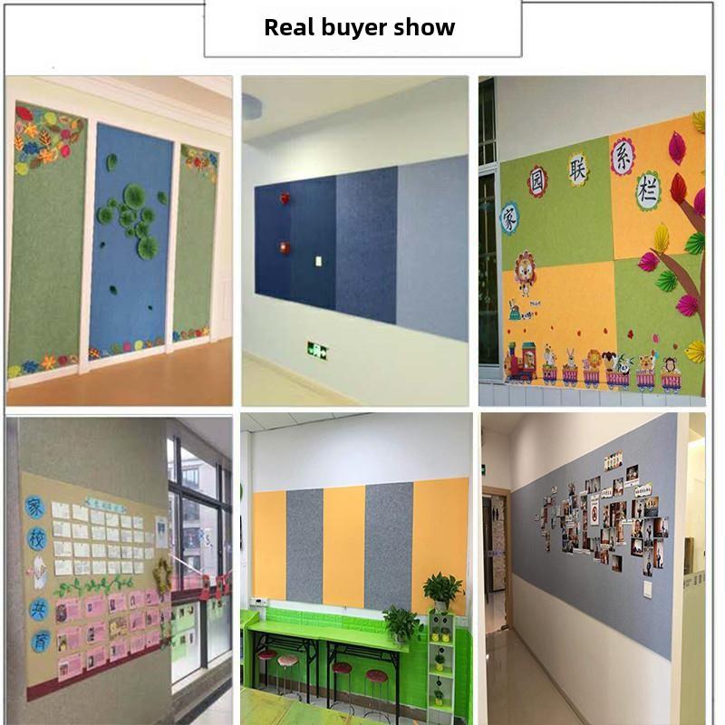 Color felt board cork display board photo wall wall paste