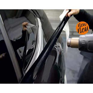 Glossy Black Vinyl Wrap Strip Tape Car Wrap Foil For Window