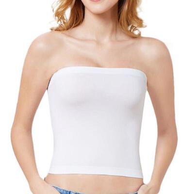 Strapless Boob Tube Top Women Bandeau Bra Cover Solid Underw